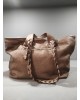 Brown Woven Leather Bag